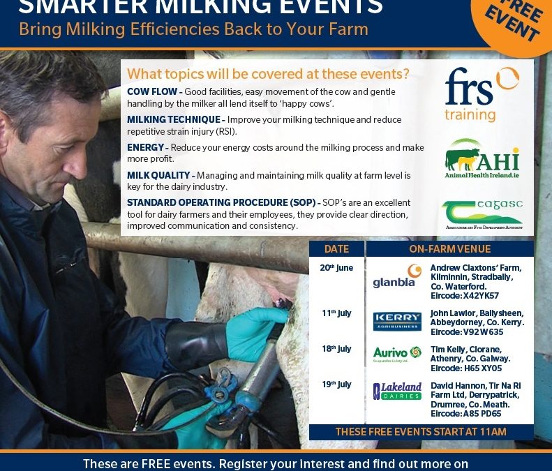 News: Free Smarter Milking Events throughout the country