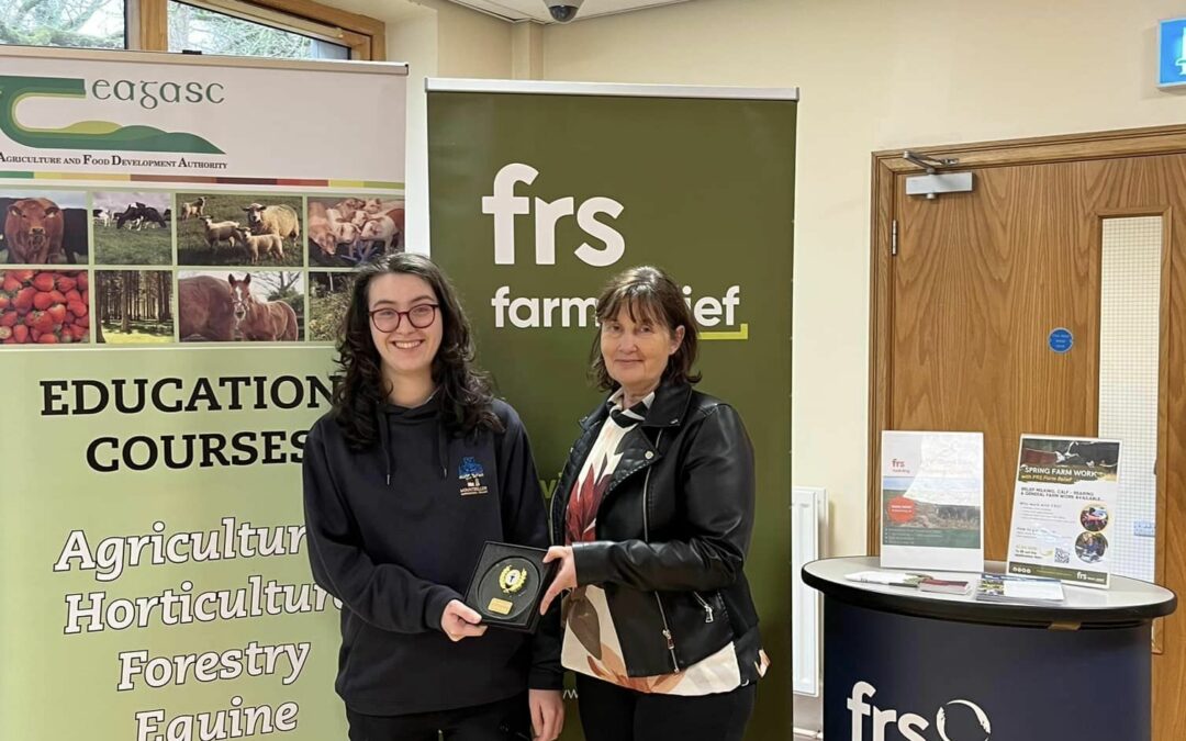 FRS Memorial Scholarship Awarded to Mountbellew Agricultural Student